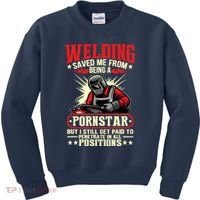 Welding Saved Me From Being A Pornstar But I Still Get Paid Kids Sweatshirt thumb 0