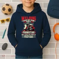 Welding Saved Me From Being A Pornstar But I Still Get Paid Kids Hoodie thumb 2