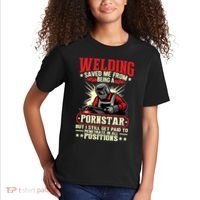 Welding Saved Me From Being A Pornstar But I Still Get Paid Kids T-Shirt thumb 2
