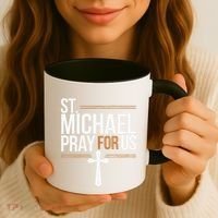 Women St. Michael Patronage Catholic Confirmation Gift Coffee Mug thumb 3