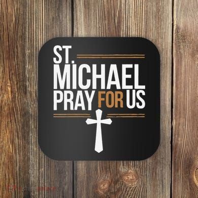Women St. Michael Patronage Catholic Confirmation Gift Coaster