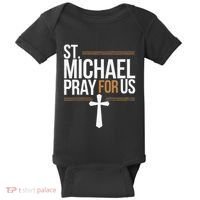 Women St. Michael Patronage Catholic Confirmation Gift Baby Bodysuit thumb 0