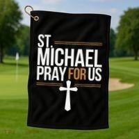 Women St. Michael Patronage Catholic Confirmation Gift Golf Towel thumb 1