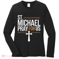 Women St. Michael Patronage Catholic Confirmation Gift Women's Long Sleeve Shirt thumb 0