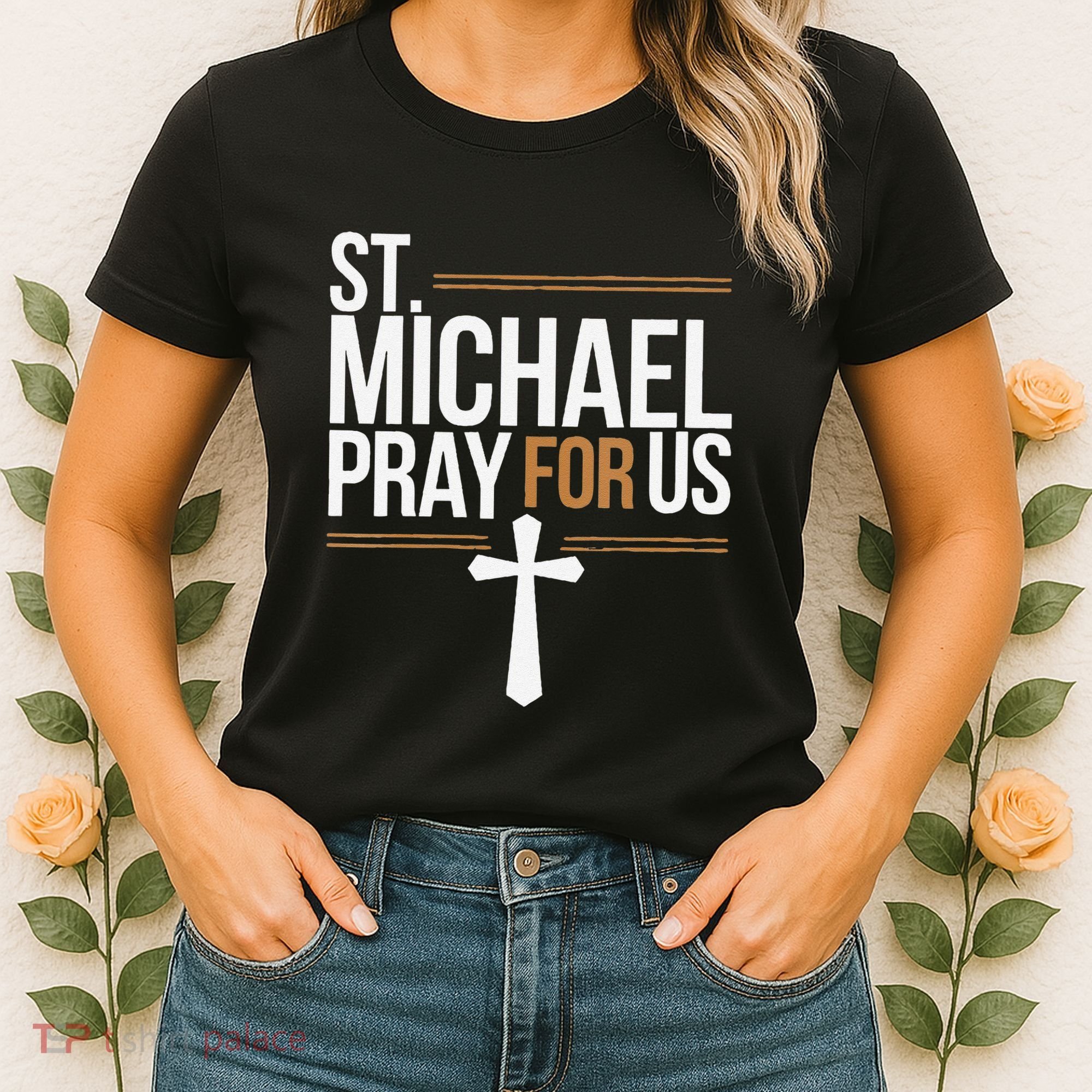Women St. Michael Patronage Catholic Confirmation Gift Women's T-Shirt