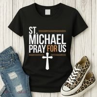 Women St. Michael Patronage Catholic Confirmation Gift Women's T-Shirt thumb 3