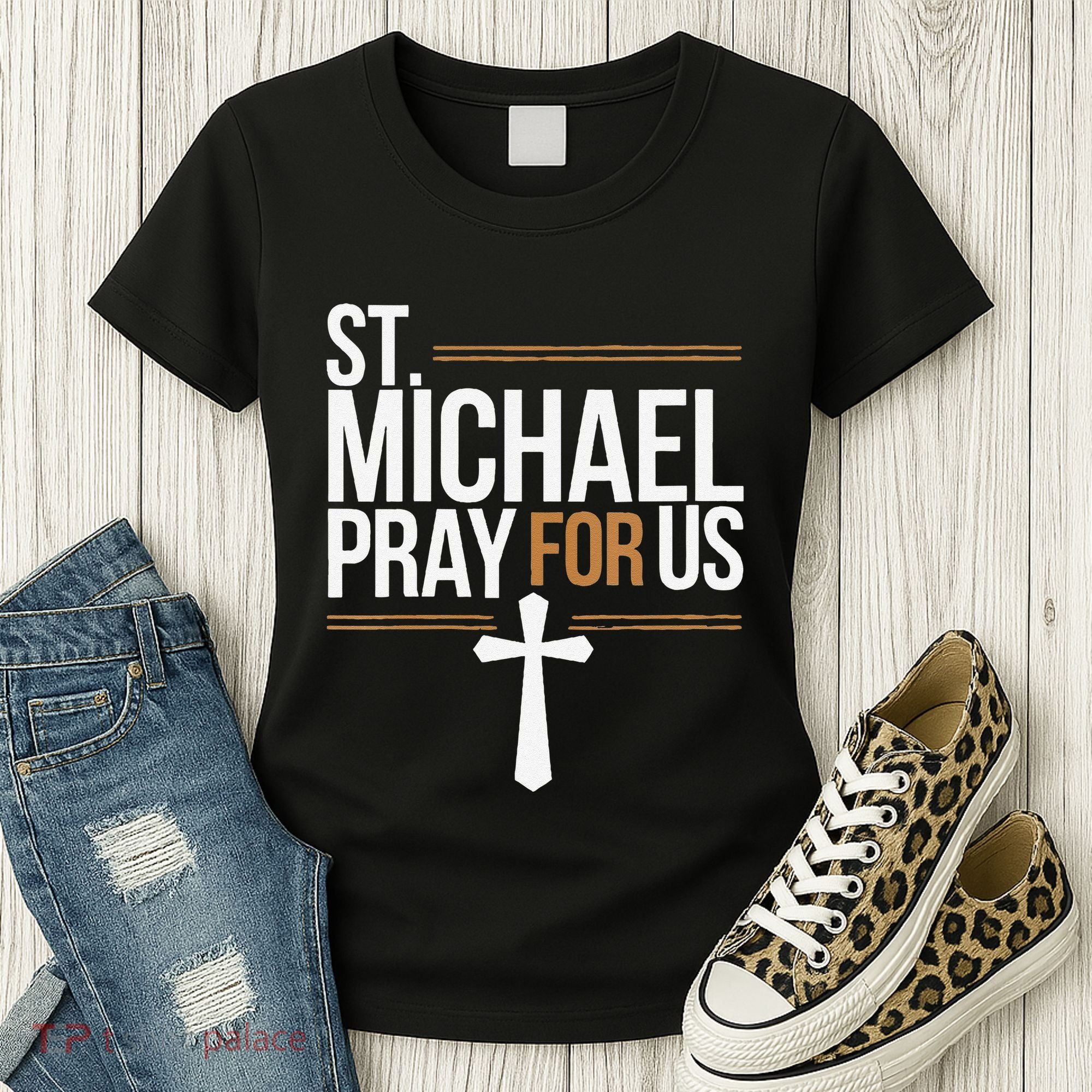 Women St. Michael Patronage Catholic Confirmation Gift Women's T-Shirt
