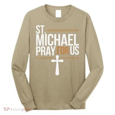 Women St. Michael Patronage Catholic Confirmation Gift Long Sleeve Shirt