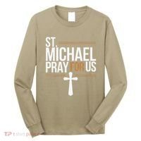 Women St. Michael Patronage Catholic Confirmation Gift Long Sleeve Shirt thumb 0