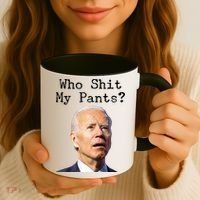 Who Shit My Pant's Funny Anti Joe Biden Coffee Mug thumb 3