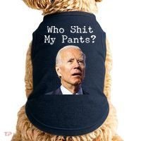 Who Shit My Pant's Funny Anti Joe Biden Doggie Tank thumb 0