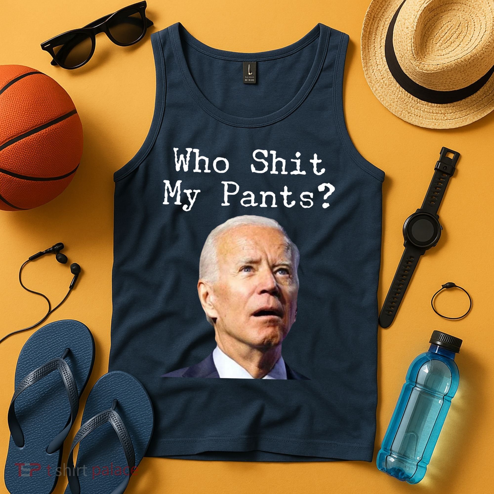 Who Shit My Pant's Funny Anti Joe Biden Tank Top