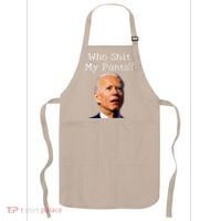 Who Shit My Pants Funny Anti Joe Biden Apron thumb 0