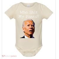 Who Shit My Pants Funny Anti Joe Biden Baby Bodysuit thumb 0