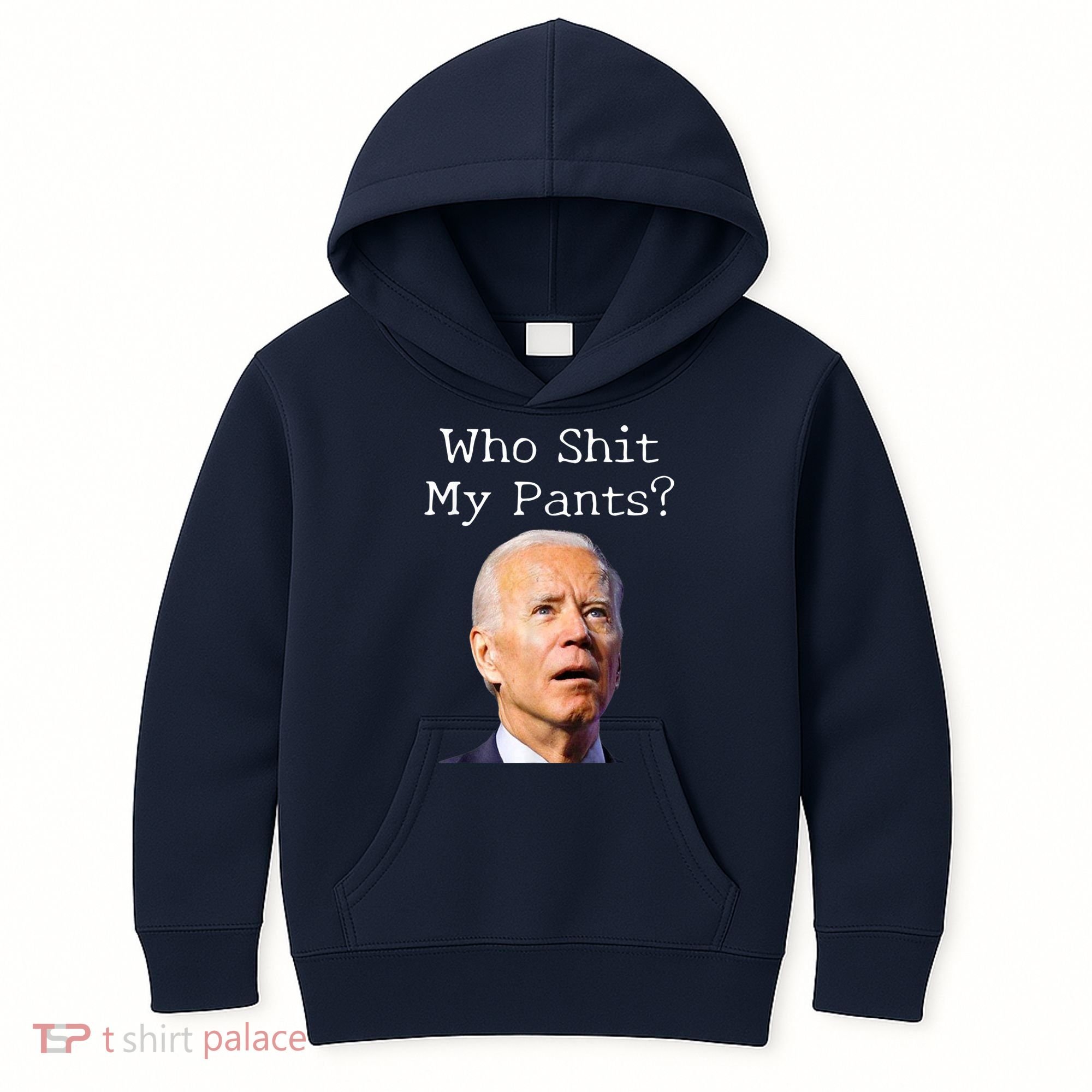 Who Shit My Pants Funny Anti Joe Biden Kids Hoodie
