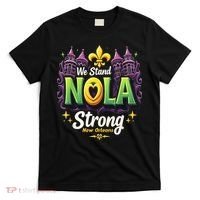 We Stand Nola Strong New Orleans Traveling Lovers Costume T-Shirt thumb 0