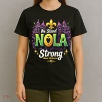 We Stand Nola Strong New Orleans Traveling Lovers Costume T-Shirt thumb 4