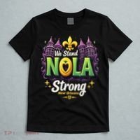 We Stand Nola Strong New Orleans Traveling Lovers Costume T-Shirt thumb 5