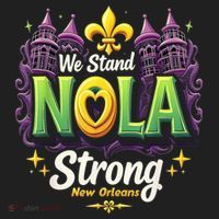 We Stand Nola Strong New Orleans Traveling Lovers Costume Beanie thumb 2