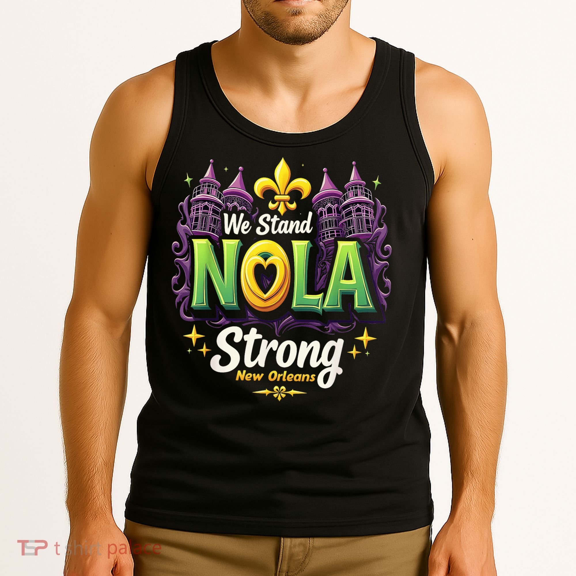 We Stand Nola Strong New Orleans Traveling Lovers Costume Tank Top