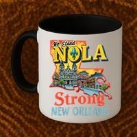 We Stand Nola Strong New Orleans Traveling Lovers Graphic Coffee Mug thumb 2