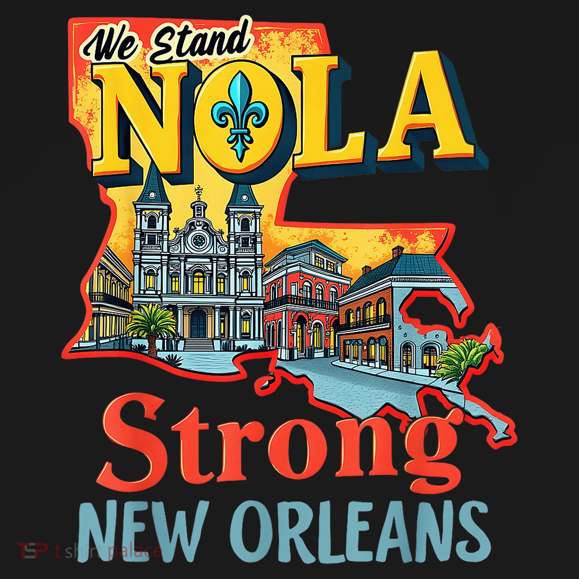 We Stand Nola Strong New Orleans Traveling Lovers Graphic Ornament
