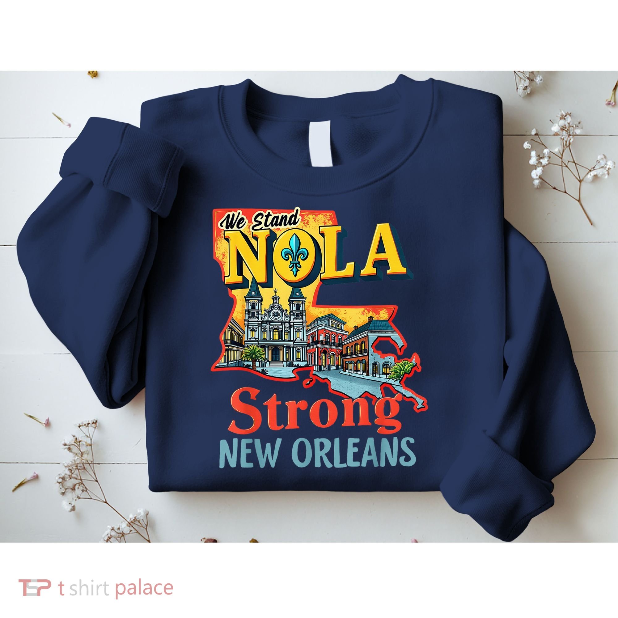 We Stand Nola Strong New Orleans Traveling Lovers Graphic Sweatshirt