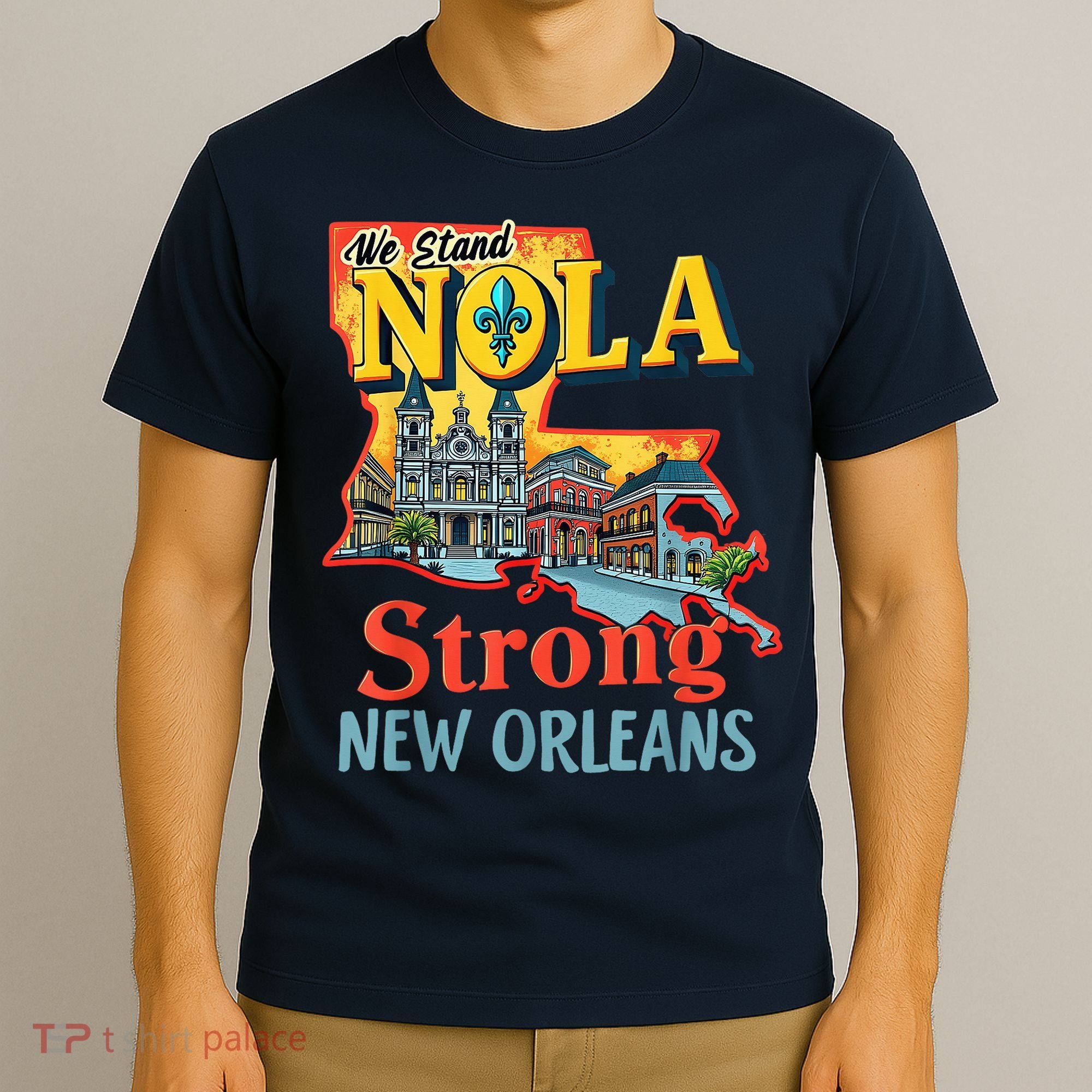 We Stand Nola Strong New Orleans Traveling Lovers Graphic T-Shirt
