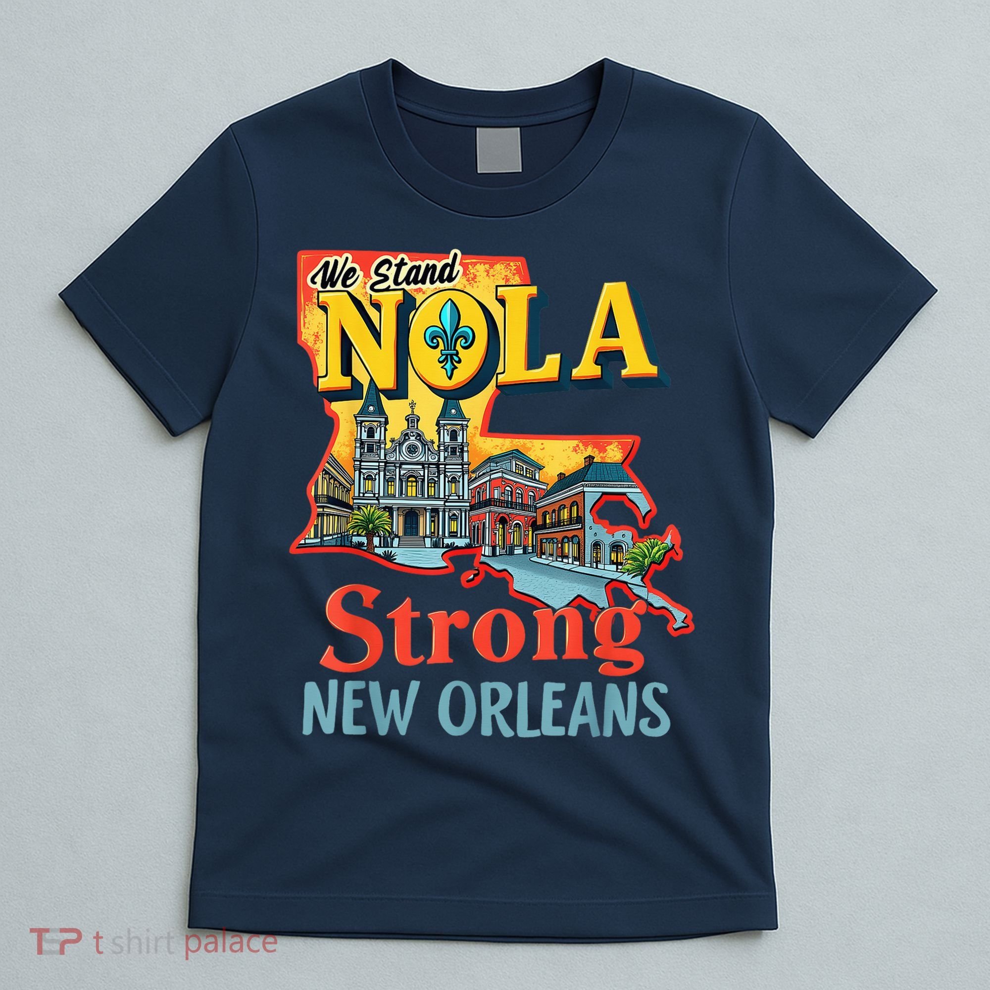 We Stand Nola Strong New Orleans Traveling Lovers Graphic T-Shirt
