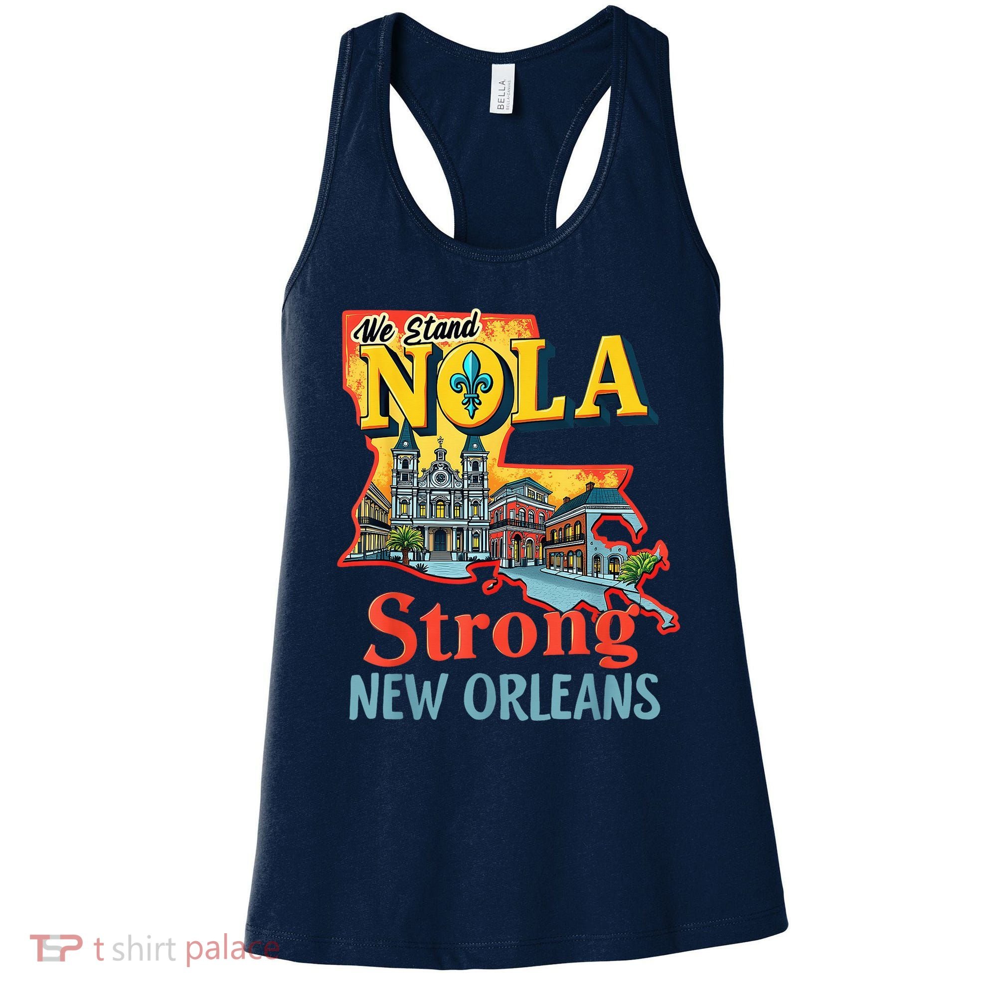We Stand Nola Strong New Orleans Traveling Lovers Graphic Women's Tank Top