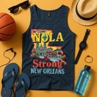 We Stand Nola Strong New Orleans Traveling Lovers Graphic Tank Top thumb 4