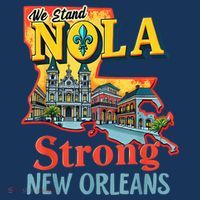 We Stand Nola Strong New Orleans Traveling Lovers Graphic Visor thumb 3
