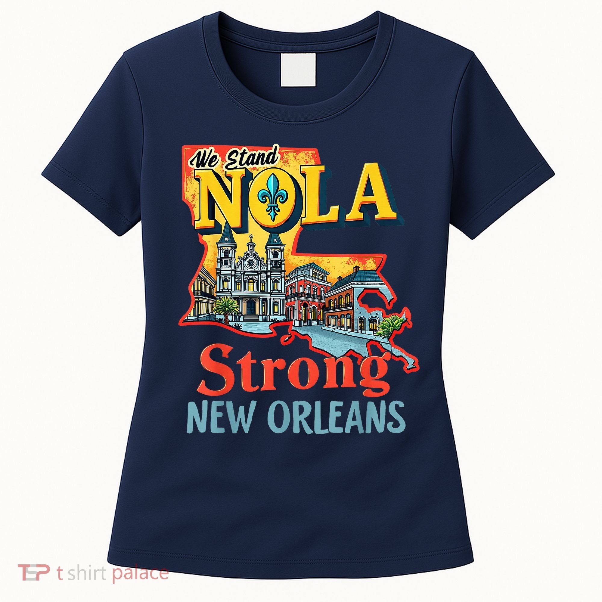 We Stand Nola Strong New Orleans Traveling Lovers Graphic Women's T-Shirt
