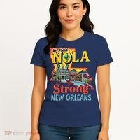 We Stand Nola Strong New Orleans Traveling Lovers Graphic Women's T-Shirt thumb 4
