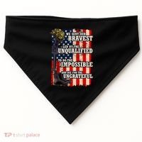 We Sent Our Bravest Support Military Veterans USA Flag USA-Made Doggie Bandana thumb 0