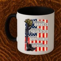 We Sent Our Bravest Support Military Veterans USA Flag Coffee Mug thumb 2
