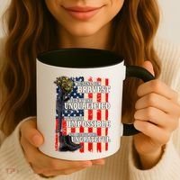 We Sent Our Bravest Support Military Veterans USA Flag Coffee Mug thumb 3