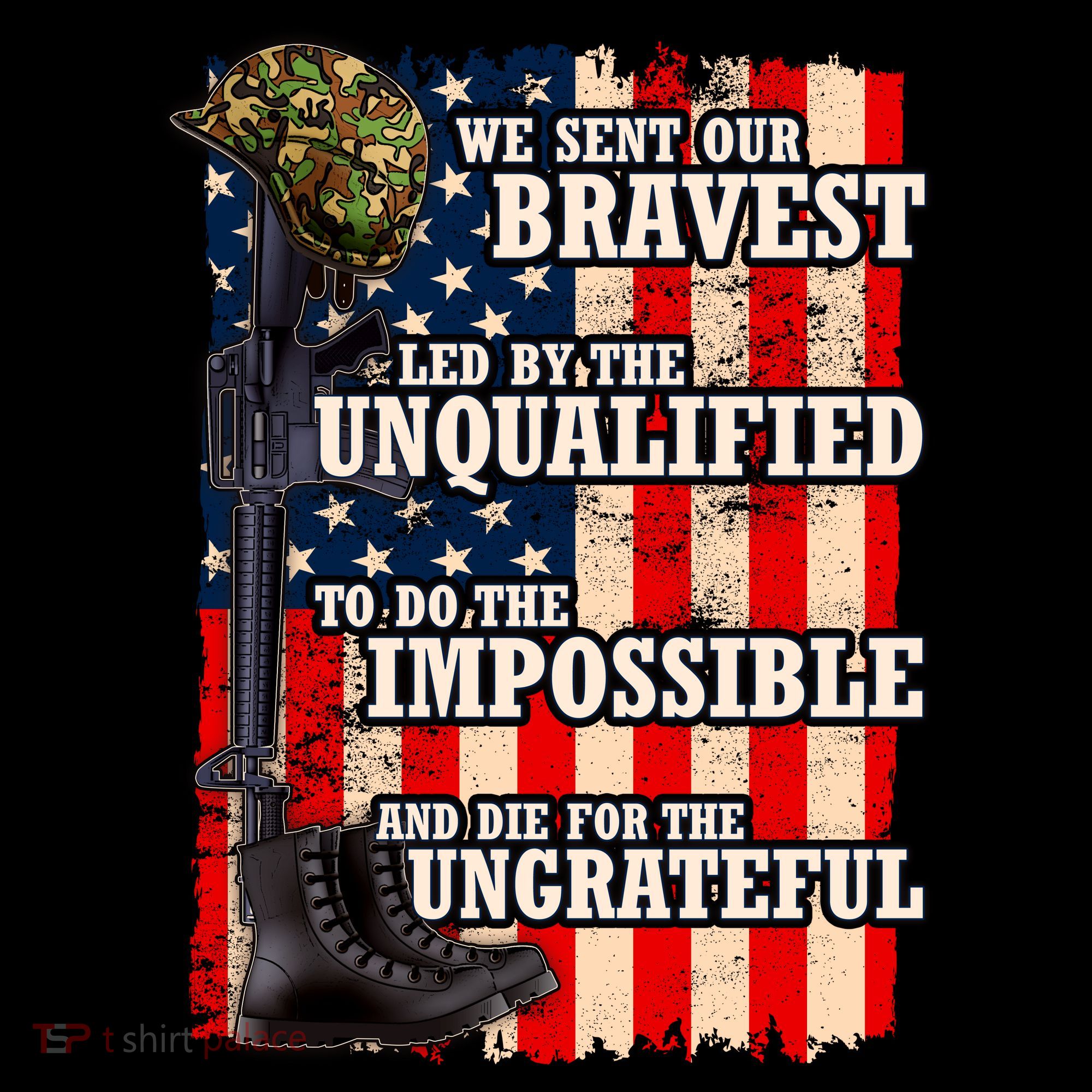We Sent Our Bravest Support Military Veterans USA Flag Coffee Mug
