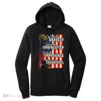 We Sent Our Bravest Support Military Veterans USA Flag Women's Hoodie thumb 0