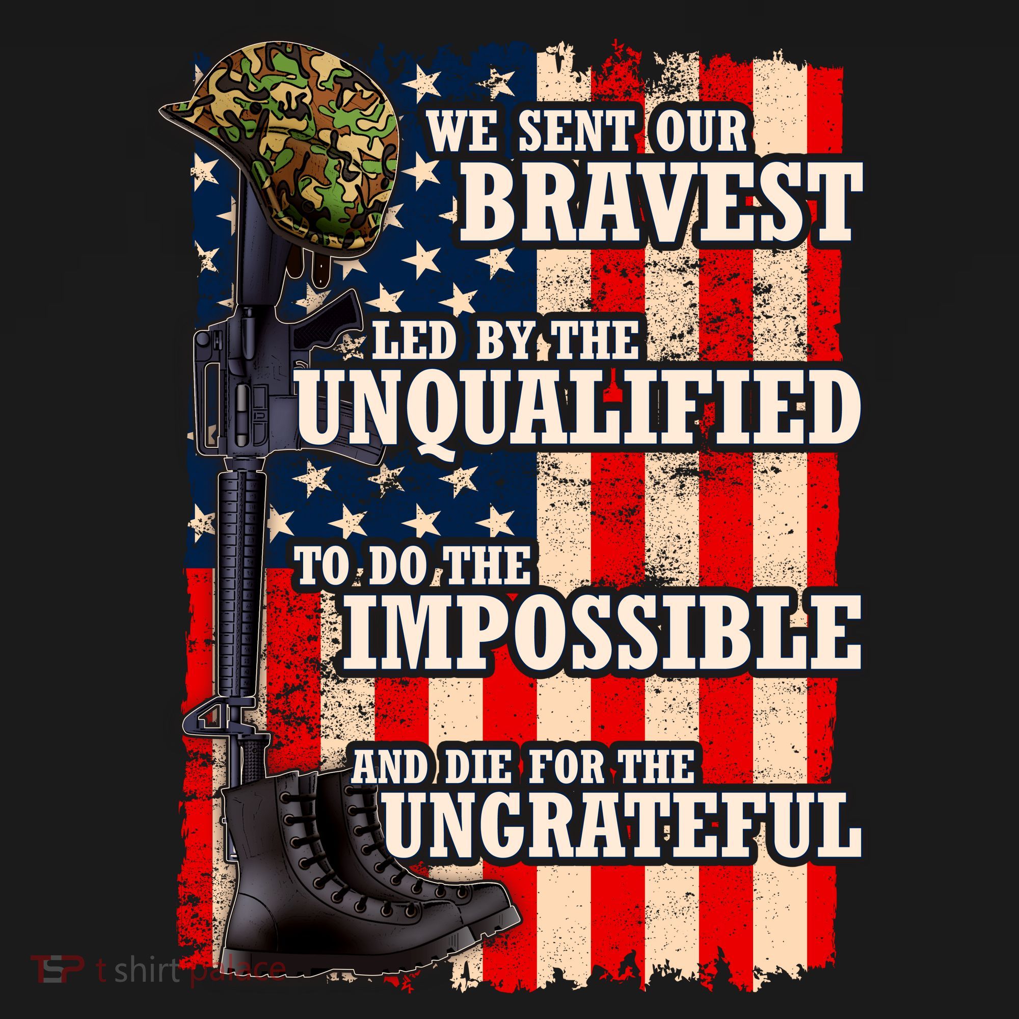 We Sent Our Bravest Support Military Veterans USA Flag Women's Hoodie