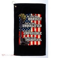 We Sent Our Bravest Support Military Veterans USA Flag Golf Towel thumb 0