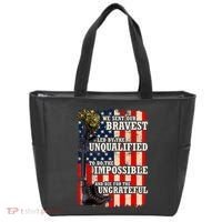 We Sent Our Bravest Support Military Veterans USA Flag Tote Bag thumb 0