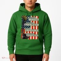 We Sent Our Bravest Support Military Veterans USA Flag Hoodie thumb 2