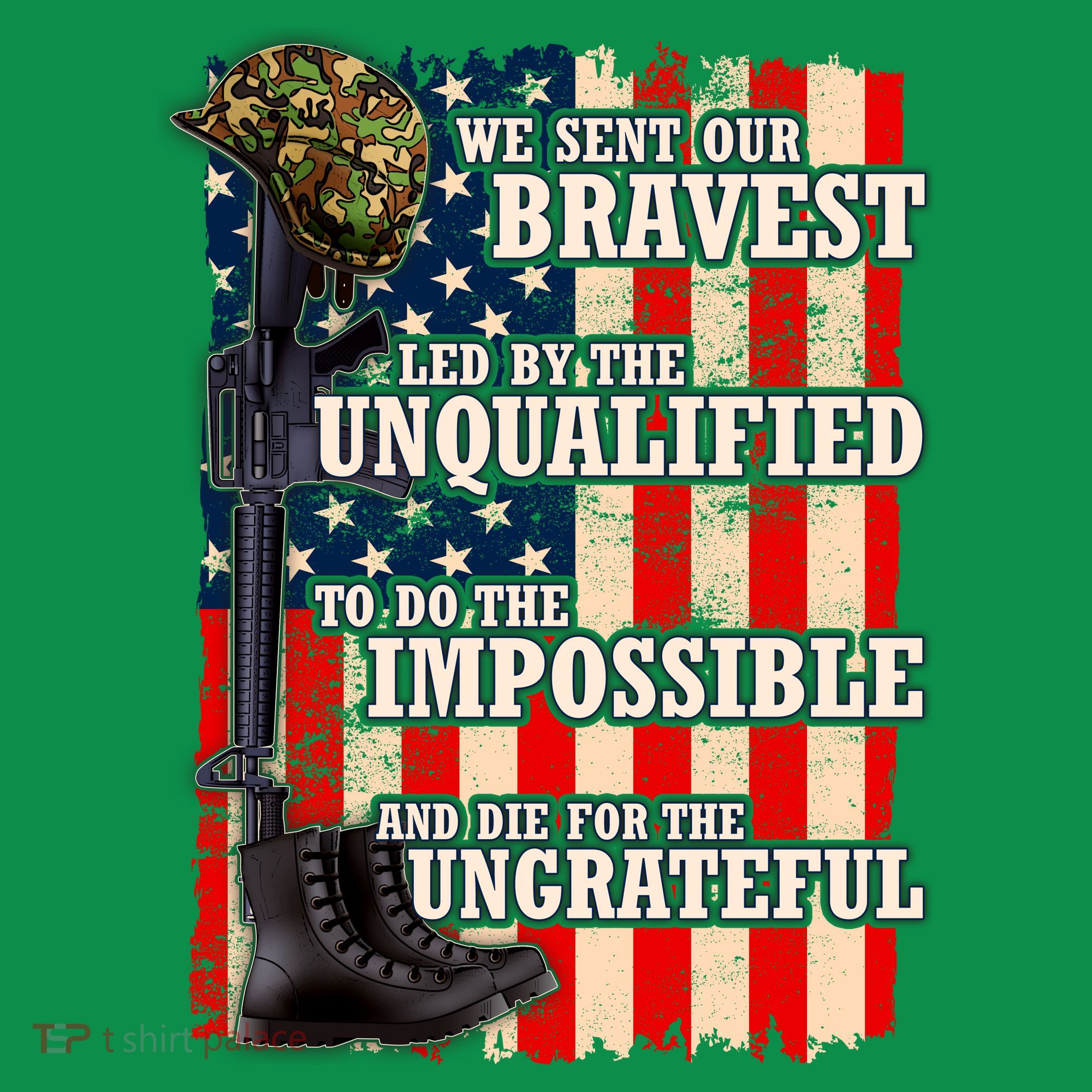 We Sent Our Bravest Support Military Veterans USA Flag Sweatshirt