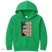 We Sent Our Bravest Support Military Veterans USA Flag Kids Hoodie thumb 0