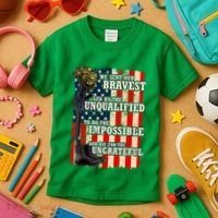 We Sent Our Bravest Support Military Veterans USA Flag Kids T-Shirt thumb 3