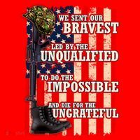 We Sent Our Bravest Support Military Veterans USA Flag Santa Hat thumb 1