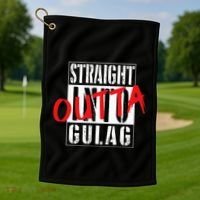 Warzone Straight Outta Gulag Duty Call Gamer Gift Golf Towel thumb 1