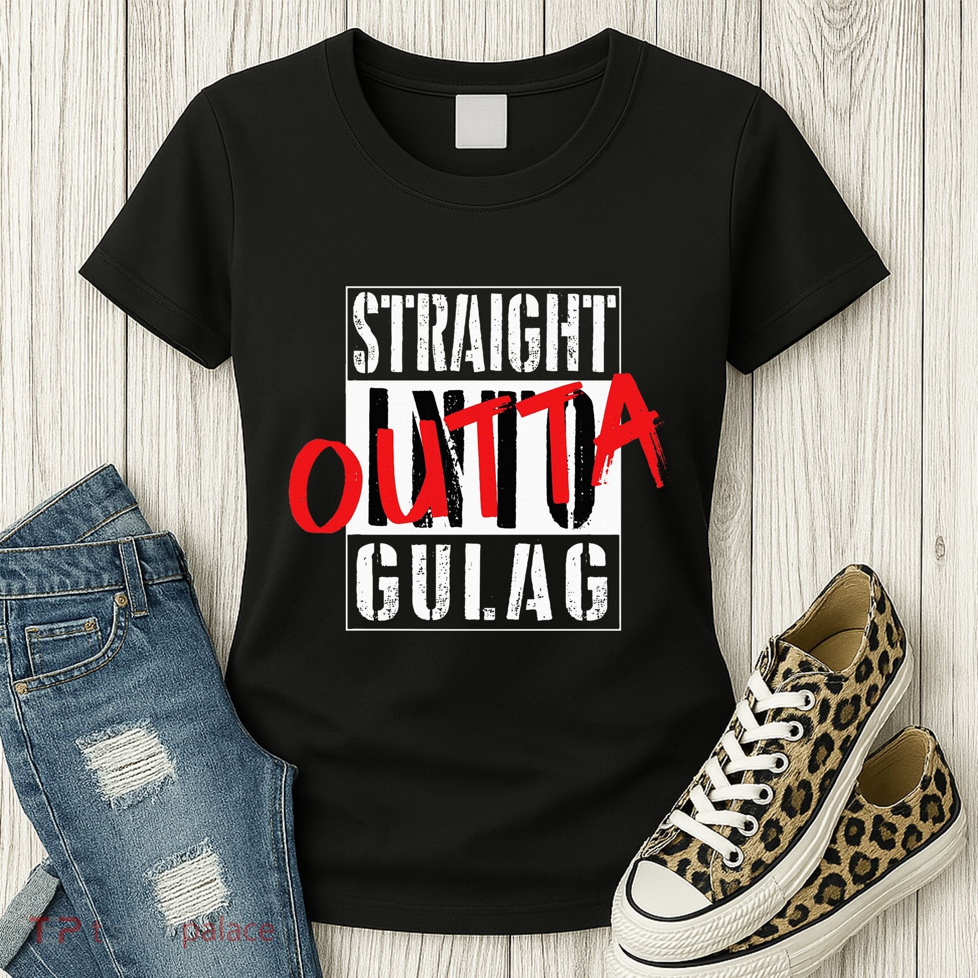 Warzone Straight Outta Gulag Duty Call Gamer Gift Women's T-Shirt