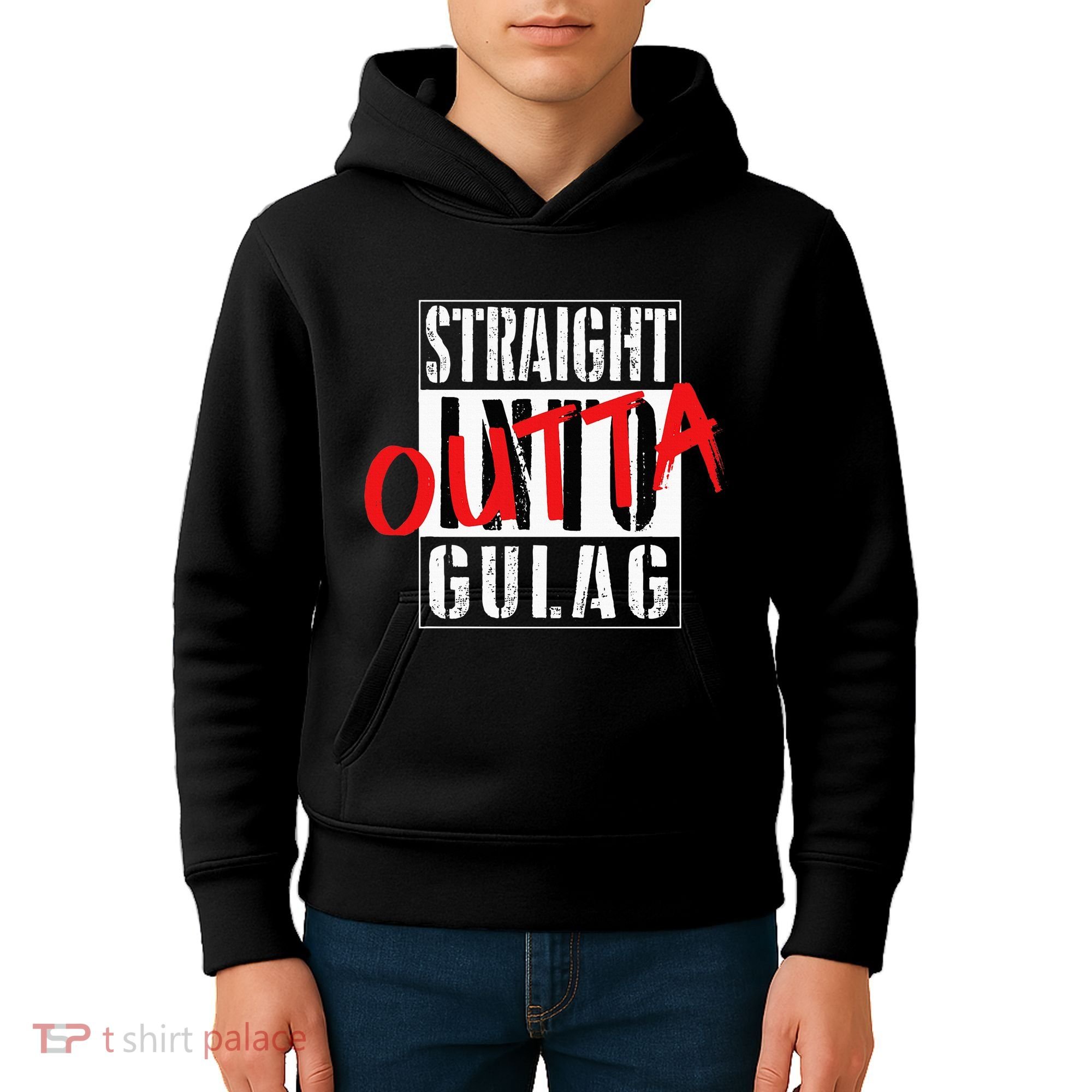 Warzone Straight Outta Gulag Duty Call Gamer Gift Kids Hoodie
